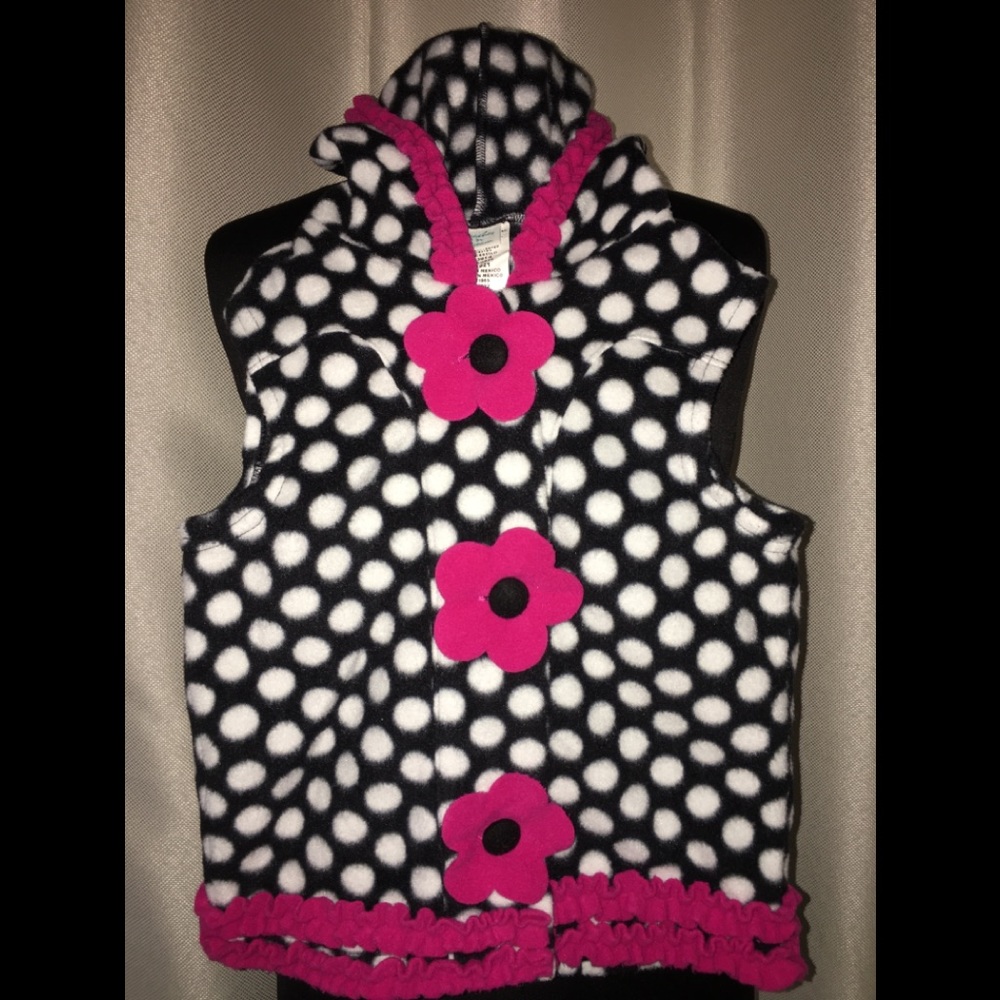 🎀 Peaches ‘n Cream Girls Polka Dot Vest Size 6